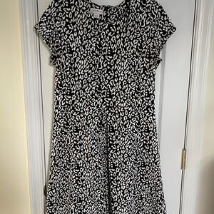 Black and White Leopard Print Dress